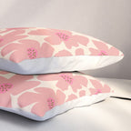 Retro Daisy - Pink and Cream Pillow Sham Gallery Image 3