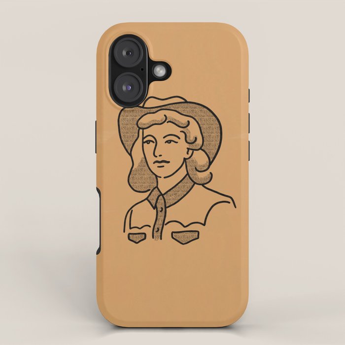 Cowgirl in Dusty Brown iPhone Case Gallery Image 1