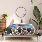 Authentic Aboriginal Art - Sea Turtles Comforter Gallery Image 3