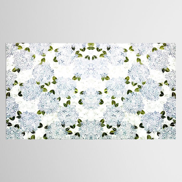 White Blue Ice Snow Hydrangea Tablecloth Gallery Image 2