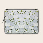 White Blue Ice Snow Hydrangea Laptop Sleeve Gallery Image 1