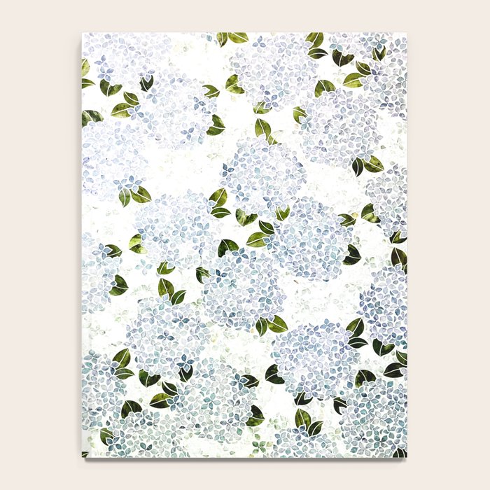 White Blue Ice Snow Hydrangea Notebook Gallery Image 4
