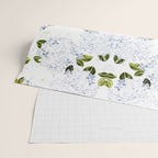 White Blue Ice Snow Hydrangea Wrapping Paper Gallery Image 2