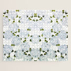 White Blue Ice Snow Hydrangea Jigsaw Puzzle Gallery Image 1