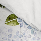 White Blue Ice Snow Hydrangea Comforter Gallery Image 4