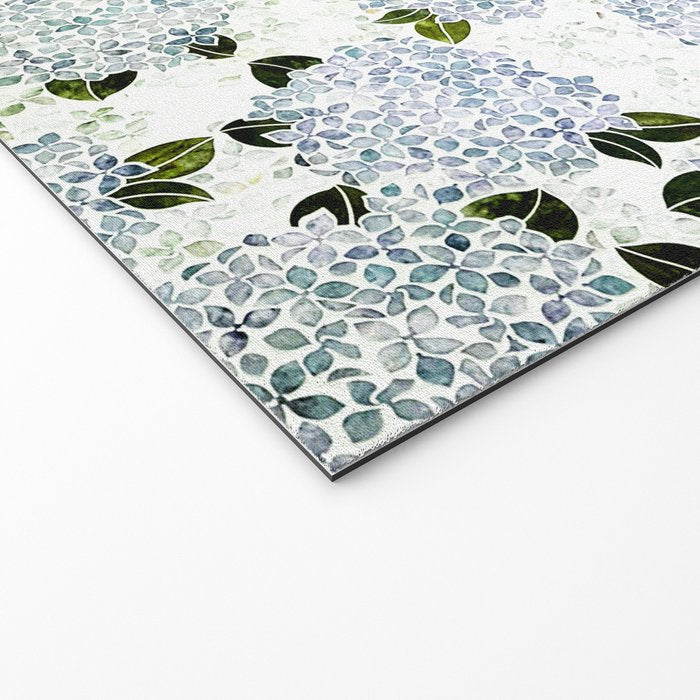 White Blue Ice Snow Hydrangea Welcome Mat Gallery Image 2