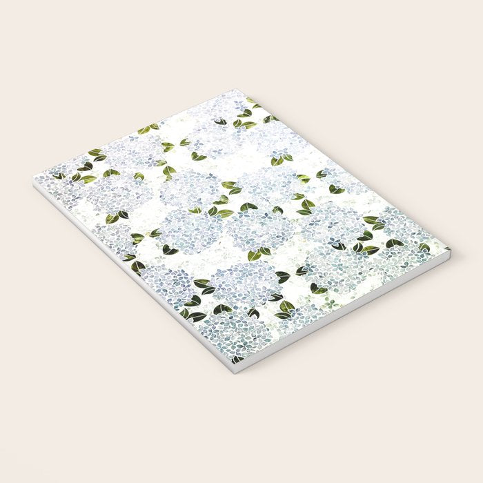 White Blue Ice Snow Hydrangea Notebook Gallery Image 3
