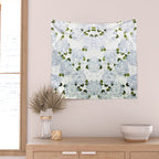 White Blue Ice Snow Hydrangea Wall Tapestry Gallery Image 2