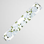 White Blue Ice Snow Hydrangea Table Runner Gallery Image 3