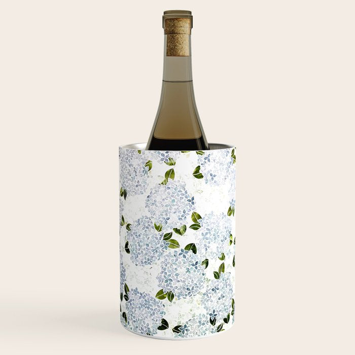 White Blue Ice Snow Hydrangea Wine Chiller Gallery Image 2