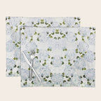 White Blue Ice Snow Hydrangea Placemat Gallery Image 1