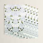 White Blue Ice Snow Hydrangea Wrapping Paper Gallery Image 3