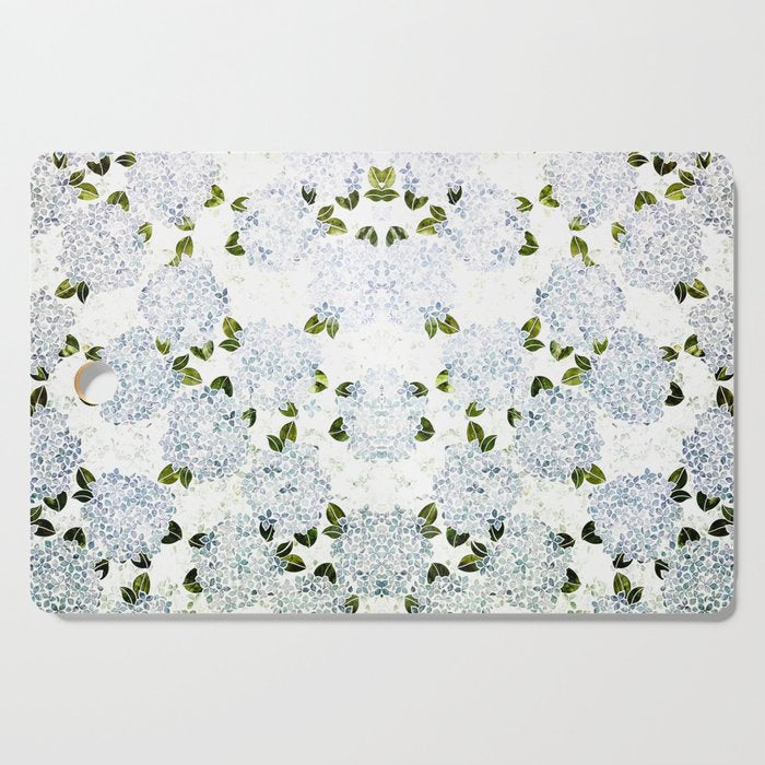 White Blue Ice Snow Hydrangea Cutting Board Gallery Image 1
