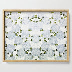 White Blue Ice Snow Hydrangea Serving Tray Gallery Image 1