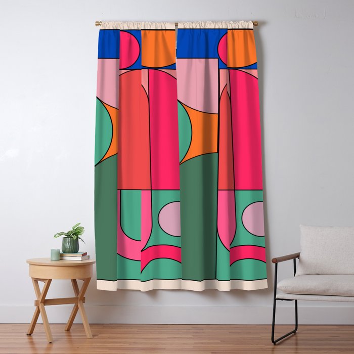 Geometric Shapes 239 Window Curtain Gallery Image 5