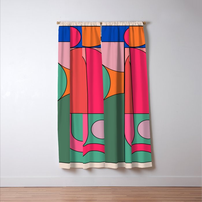 Geometric Shapes 239 Window Curtain Gallery Image 3