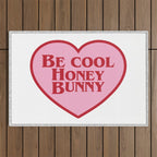 Be Cool Honey Bunny, Funny Saying Outdoor Rug Gallery Image 1
