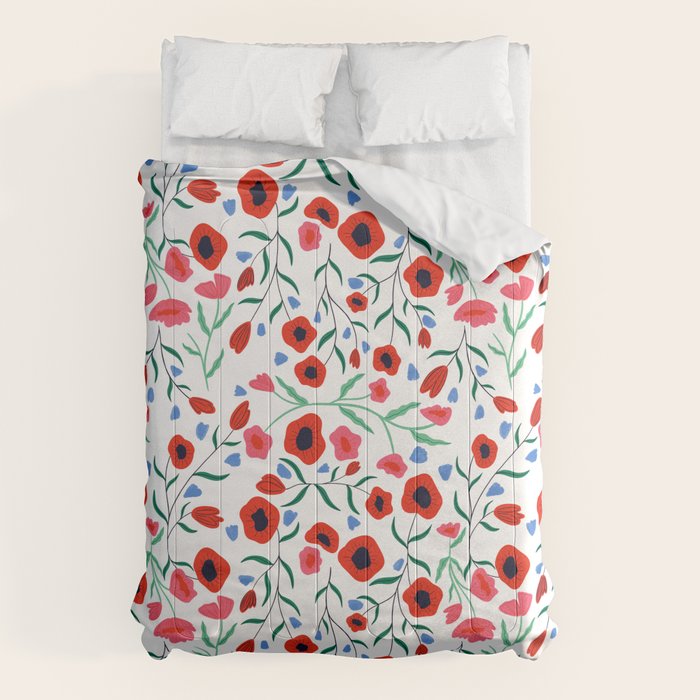 Red Poppy Comforter Gallery Image 1