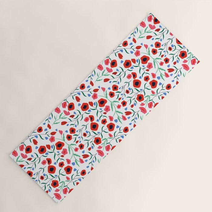 Red Poppy Yoga Mat Gallery Image 1