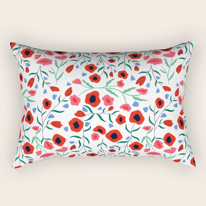 Red Poppy Rectangular Pillow Gallery Image 2