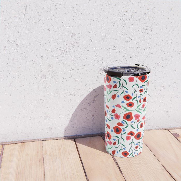 Red Poppy Travel Mug Gallery Image 4