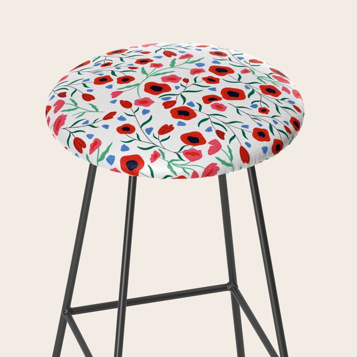 Red Poppy Stool Gallery Image 2