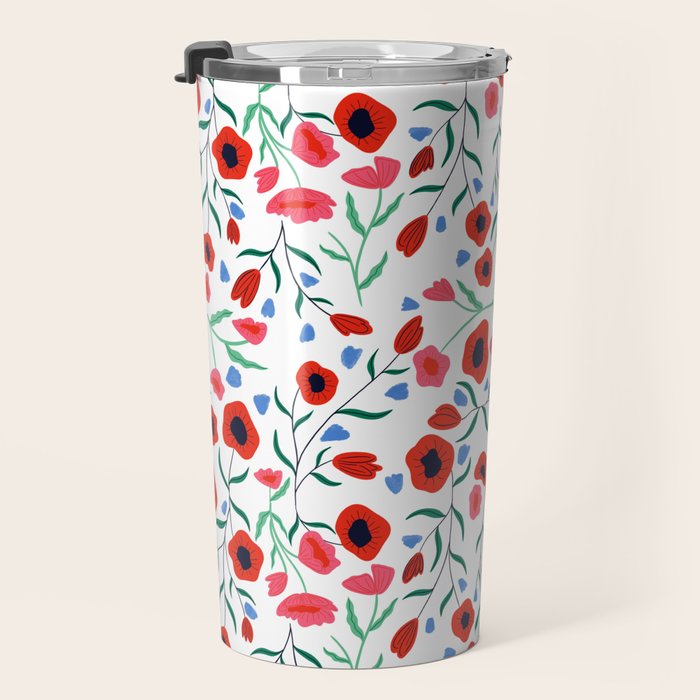 Red Poppy Travel Mug Gallery Image 3