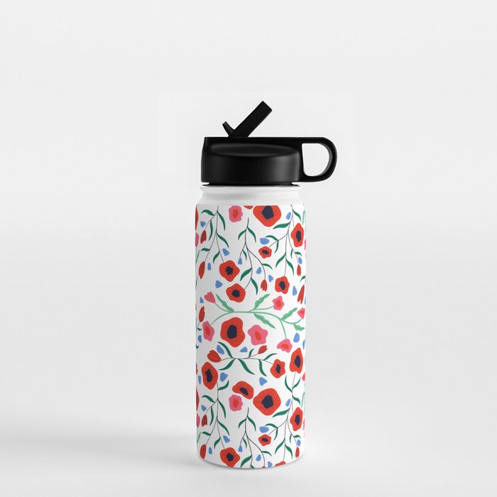 Red Poppy Water Bottle Gallery Image 1