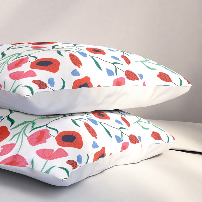 Red Poppy Pillow Sham Gallery Image 3