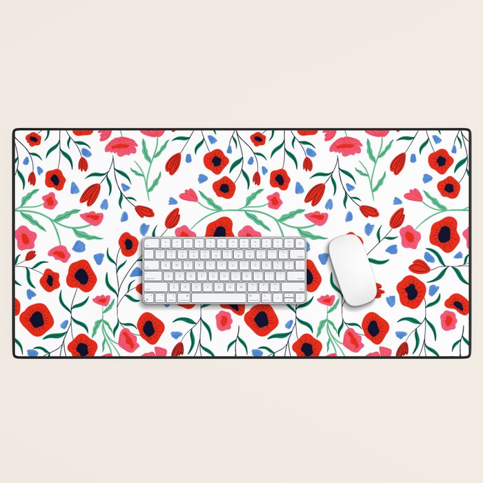 Red Poppy Desk Mat Gallery Image 1