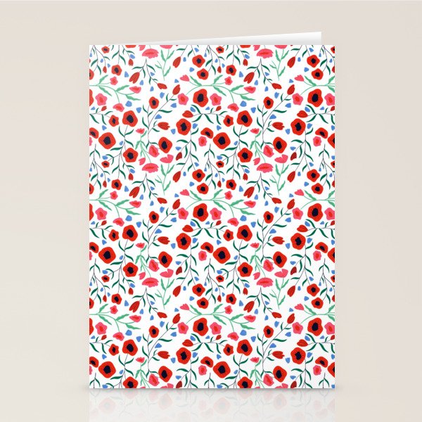 Red Poppy Stationery Card Gallery Image 2