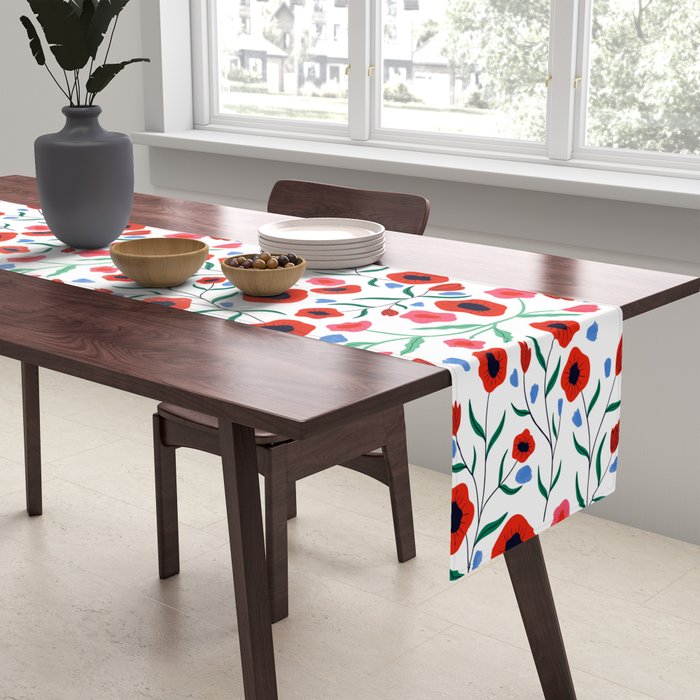 Red Poppy Table Runner Gallery Image 2