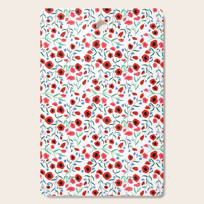 Red Poppy Cutting Board Gallery Image 1