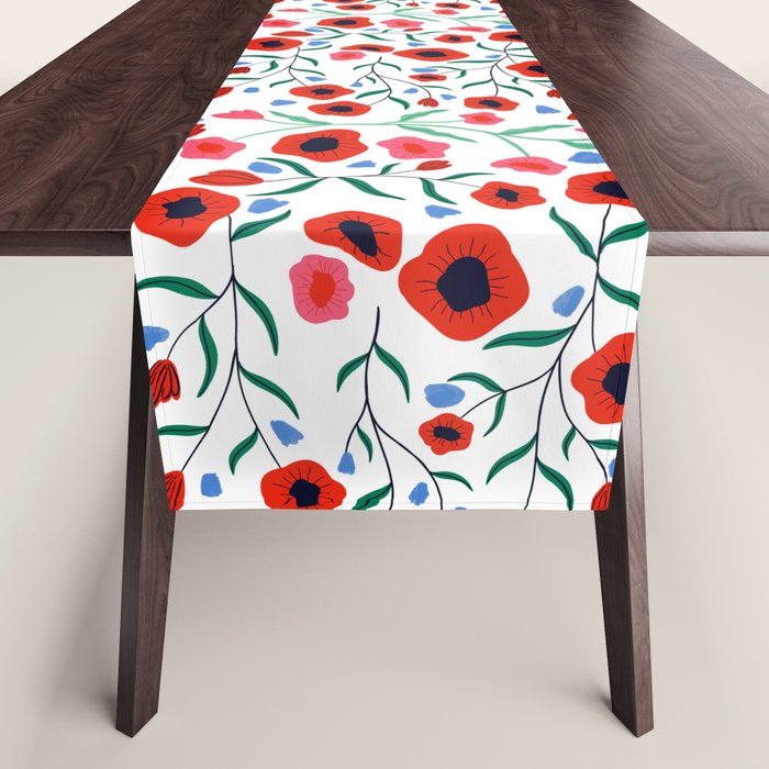 Red Poppy Table Runner Gallery Image 1