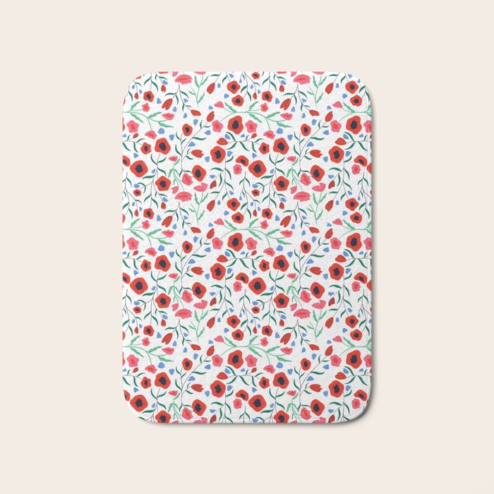 Red Poppy Bath Mat Gallery Image 1