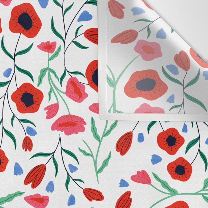Red Poppy Wall Tapestry Gallery Image 3