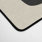 Mid Century Modern Square Dot Pattern 593 Black and Turquoise Desk Mat Gallery Image 4