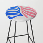 Blue & Pink Leaves: Matisse Series 01 Stool Gallery Image 2
