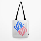 Blue & Pink Leaves: Matisse Series 01 Tote Bag Gallery Image 2