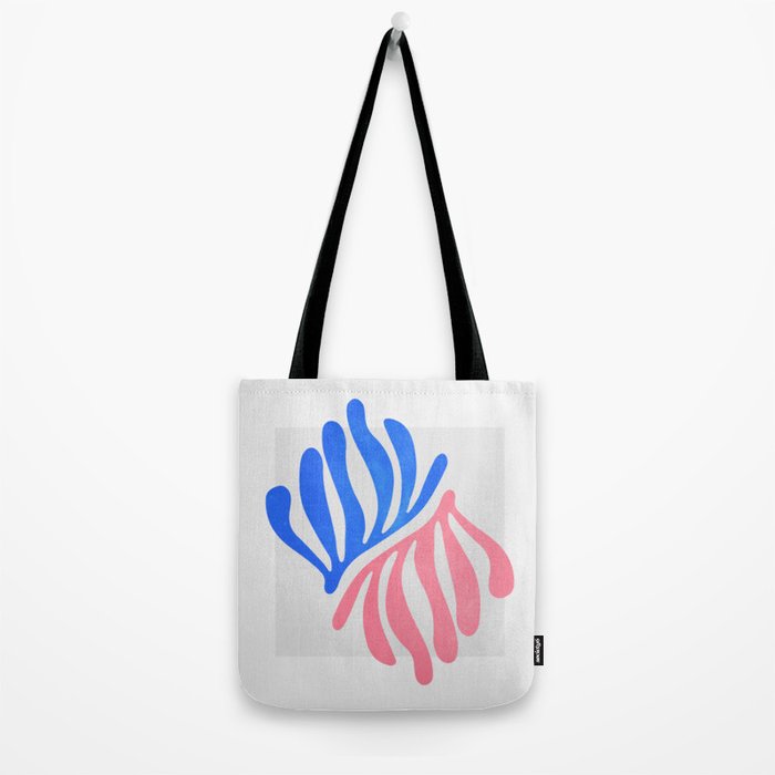 Blue & Pink Leaves: Matisse Series 01 Tote Bag Gallery Image 2