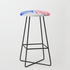 Blue & Pink Leaves: Matisse Series 01 Stool Gallery Image 1