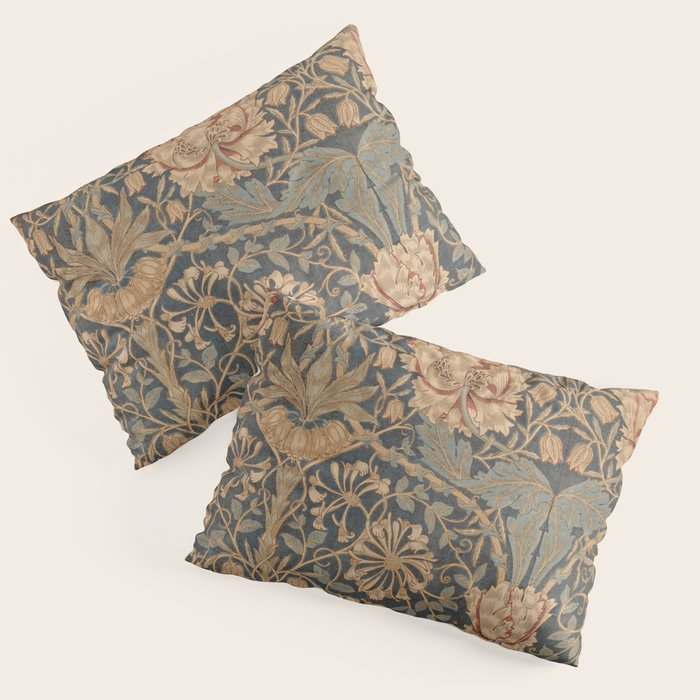 Honeysuckle by William Morris 1876 Antique Vintage Victorian Jugendstil Art Nouveau Retro Pattern Pillow Sham Gallery Image 3