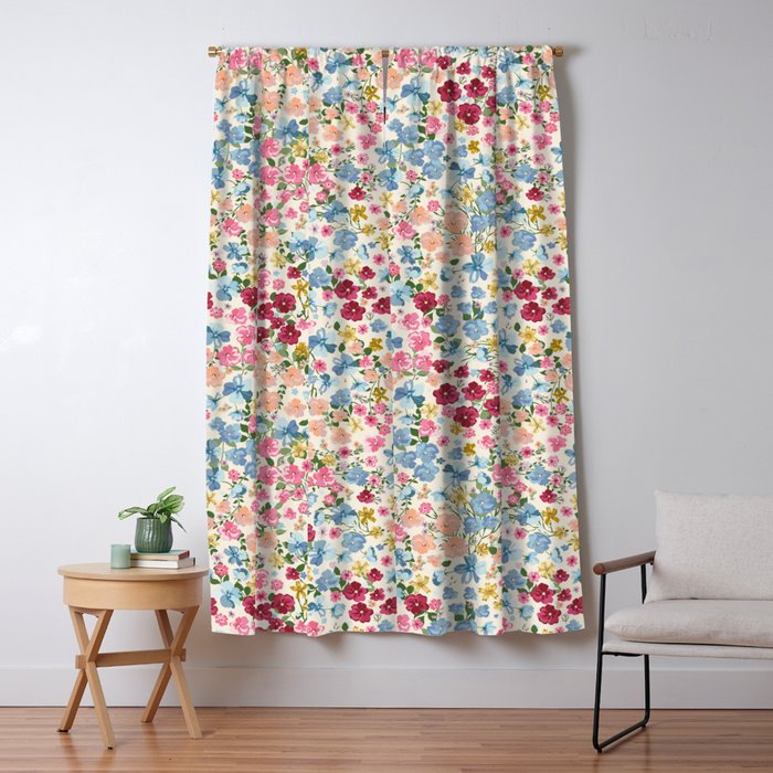 Blooming Cottage Garden Boho Ditsy Floral Window Curtain Gallery Image 5