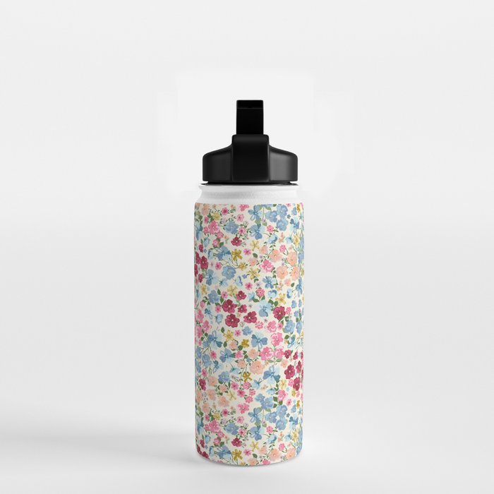 Blooming Cottage Garden Boho Ditsy Floral Water Bottle Gallery Image 2