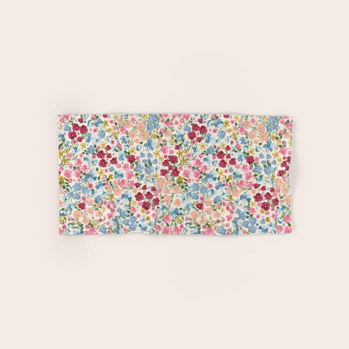 Blooming Cottage Garden Boho Ditsy Floral Bath Towel Gallery Image 1