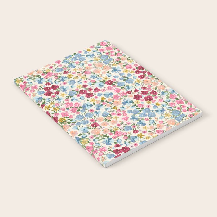 Blooming Cottage Garden Boho Ditsy Floral Notebook Gallery Image 1
