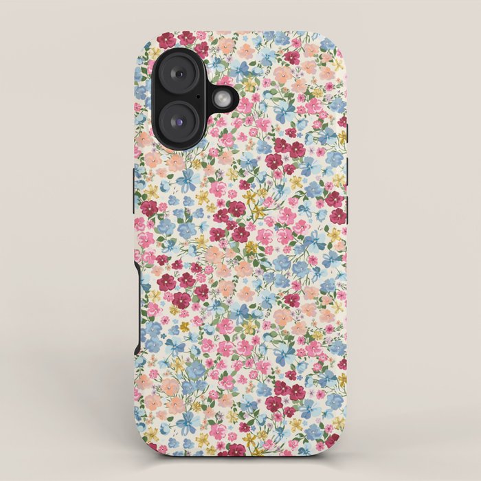 Blooming Cottage Garden Boho Ditsy Floral iPhone Case Gallery Image 1