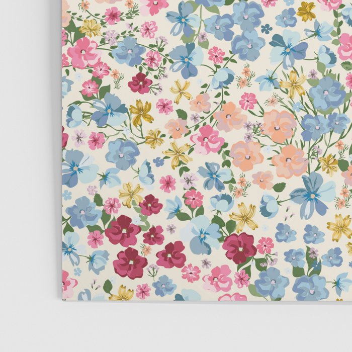 Blooming Cottage Garden Boho Ditsy Floral Poster Gallery Image 3