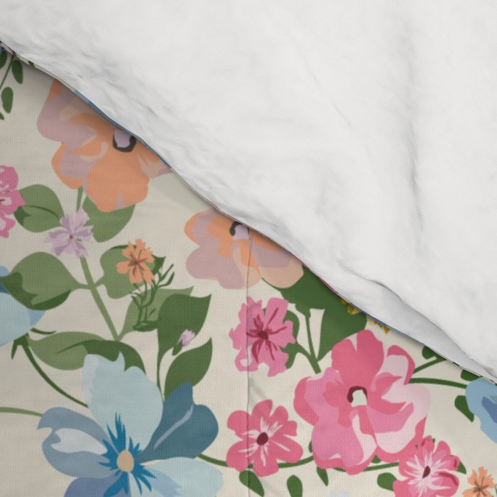 Blooming Cottage Garden Boho Ditsy Floral Comforter Gallery Image 4
