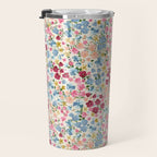 Blooming Cottage Garden Boho Ditsy Floral Travel Mug Gallery Image 3